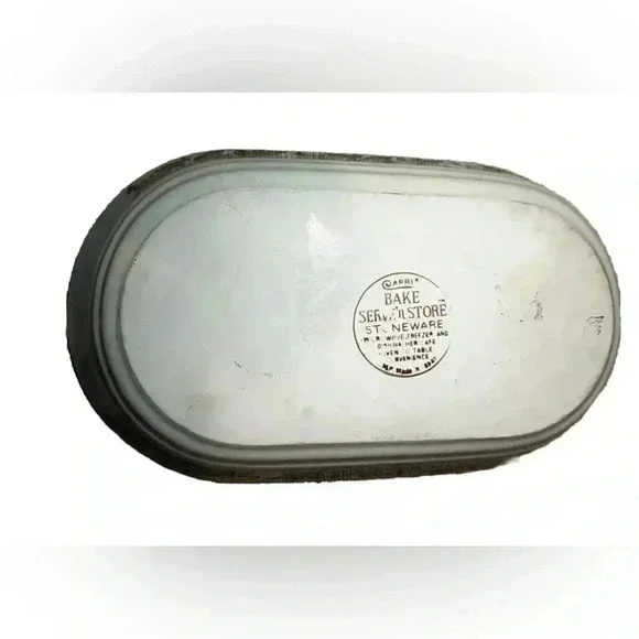 Vintage Capri Serve ‘N Store Bakeware Divided Stoneware Dish - Picture 8 of 8